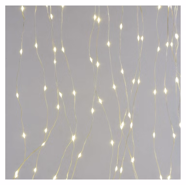 Tenda luminosa a LED con 400 LED a luce calda, grado di protezione IP44, lunghezza 2,9 metri