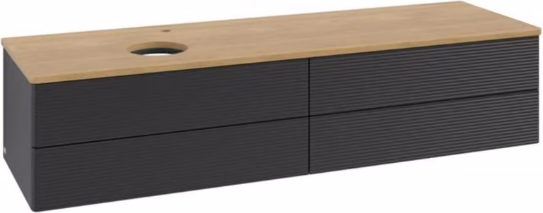 V&B Mobiletto con struttura frontale - illuminazione Antao 160x50cm, HL, WBP hon. Oa, bla m Lac