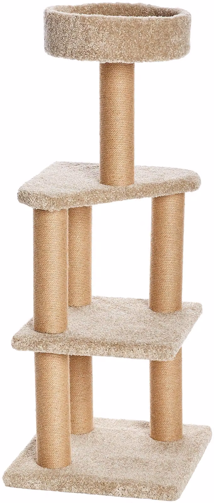 Amazon Basics tiragraffi con tiragraffi per uso interno, grande, 45 x 45 x 117 cm (L x L x A), beige