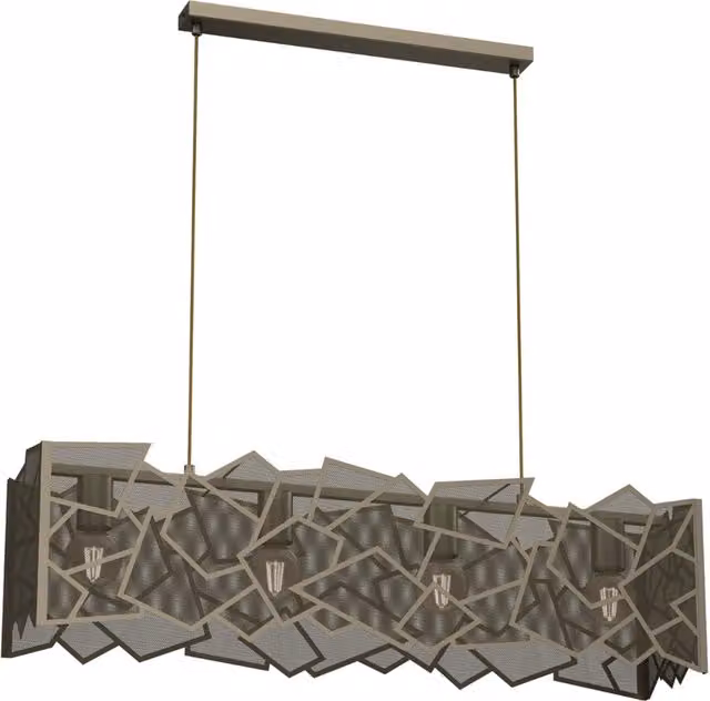 Lampada a sospensione Camo oro metallo 4xE27 15W Luminex