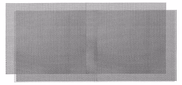 Rete metallica, dimensioni 4x8 pollici, 2 pezzi, acciaio inossidabile 304, fori di 1 mm, colore nero