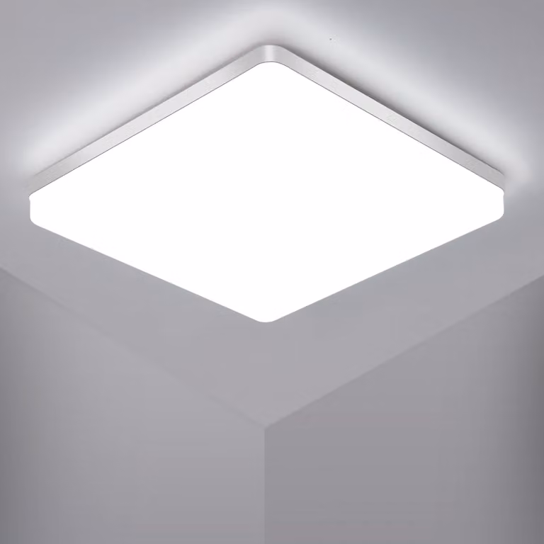 Lampada da soffitto LED Osairous, diametro 30 cm, 48W, plafoniera quadrata piatta, grado di protezione IP44 (resistente all'acqua), luce bianca 6500K, ideale per soggiorno, camera da letto, bagno, cucina, corridoio. Dimensioni: quadrata, 30 cm, 48W