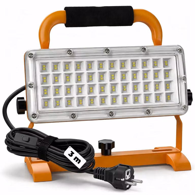 Lampada a LED da esterno, 30W, 6500 lumen, 96 LED, grado di protezione IP67, cavo da 3 metri