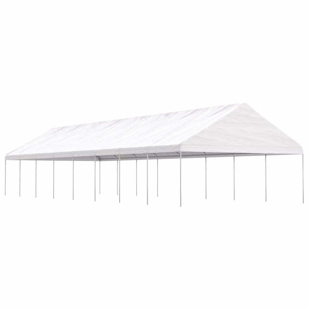 Padiglione con tetto Bianco 17,84x5,88x3,75 m Polietilene