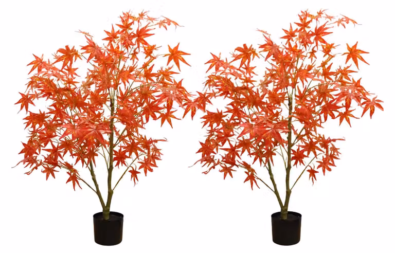 Albero di acero artificiale, decorazione autunnale realistica, ideale per l'arredamento della casa, 120 cm