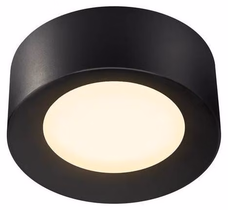 Fera LED plafoniera rotonda Ø20 cm DALI dimmerabile nero opaco Colore luce commutabile