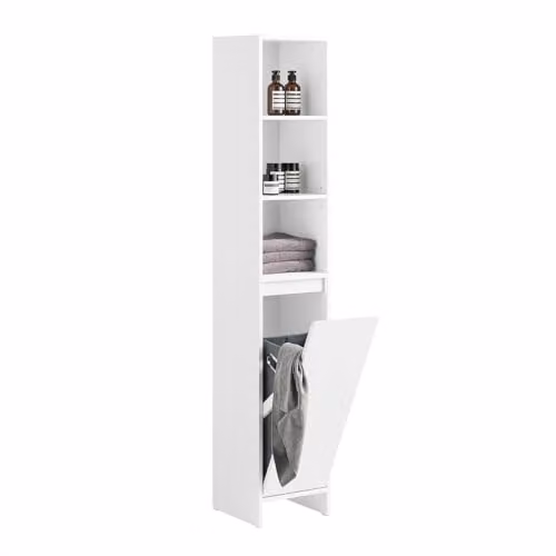 SoBuy Mobile Bagno Salvaspazio Cesto Portabiancheria 30x170x30 cm Bagno