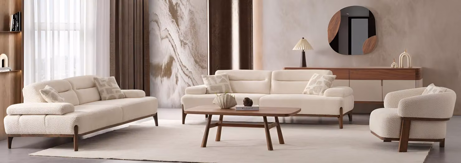 Weiße Sofagarnitur Stilvolle 2x Dreisitzer Relaxsessel Couchtisch