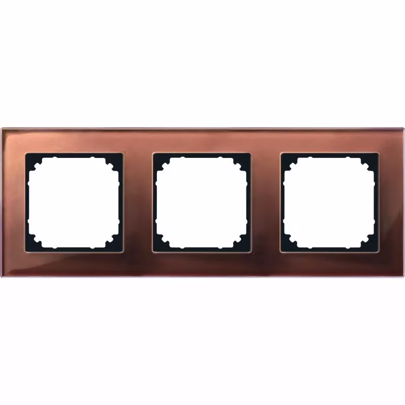 Vetro per cornice tripla mah/br orizzontale/verticale - Cornice a 3 moduli marrone 489315