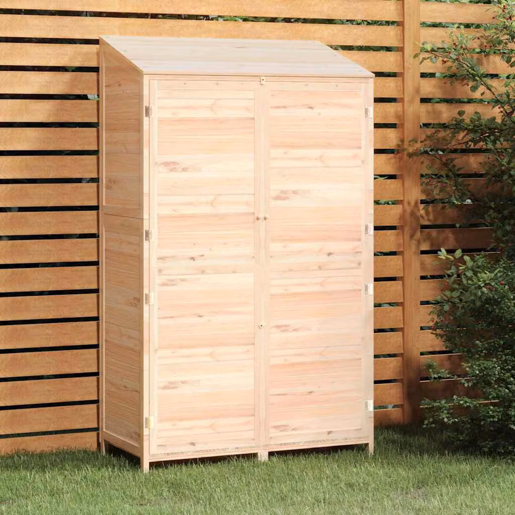 vidaXL Capanno da Giardino in Legno Massello di Abete, Colore Marrone/Beige, L/P/H: 102 x 52 x 174,5 cm