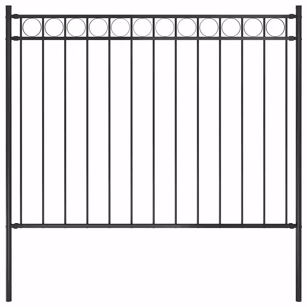 Recinzione da giardino vidaXL ASSEN in acciaio nero L: 170 cm, H: 120 cm