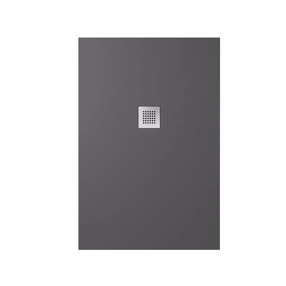 Piatto doccia rettangolare Kos in marmoresina nero effetto pietra antiscivolo L: 90 cm, P: 70 cm – 2