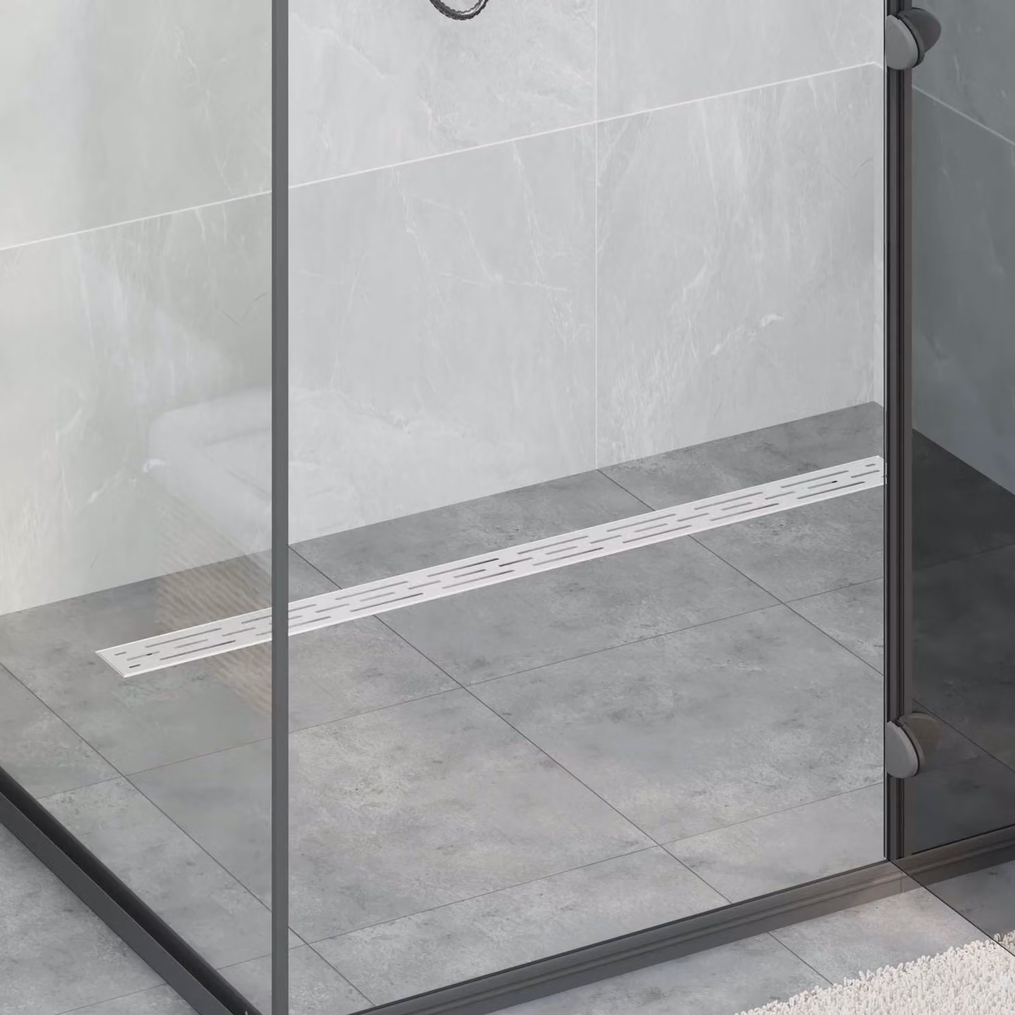Scarico doccia lineare vidaXL in acciaio inossidabile con sifone a 360 gradi Argento 100 cm