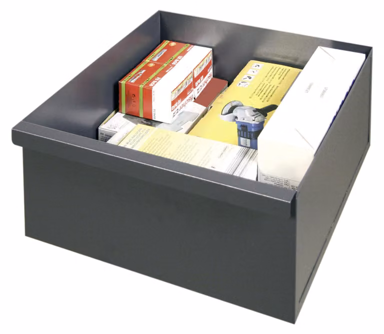 Cassetto singolo Stumpf Serie 3000, altezza 200 mm, RAL 7016