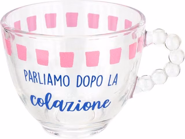 Tazza da caffè in vetro Bormioli Rocco Color Bloom multicolore da 190 ml