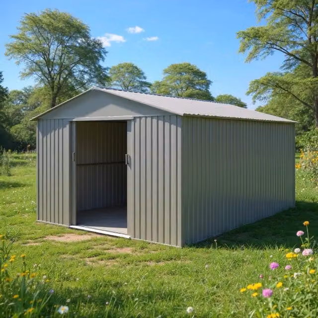 Casetta da giardino in metallo – MJ 10x14 - 13,5 m² - Antracite