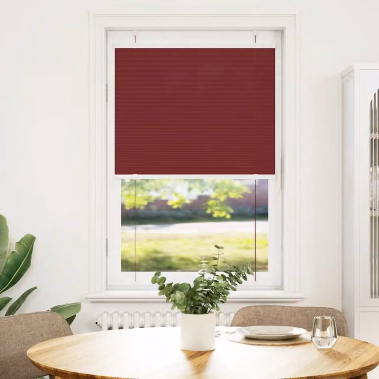 vidaXL Tenda Plissettata Rosso Bordeaux 70x100 cm Larghezza Tessuto