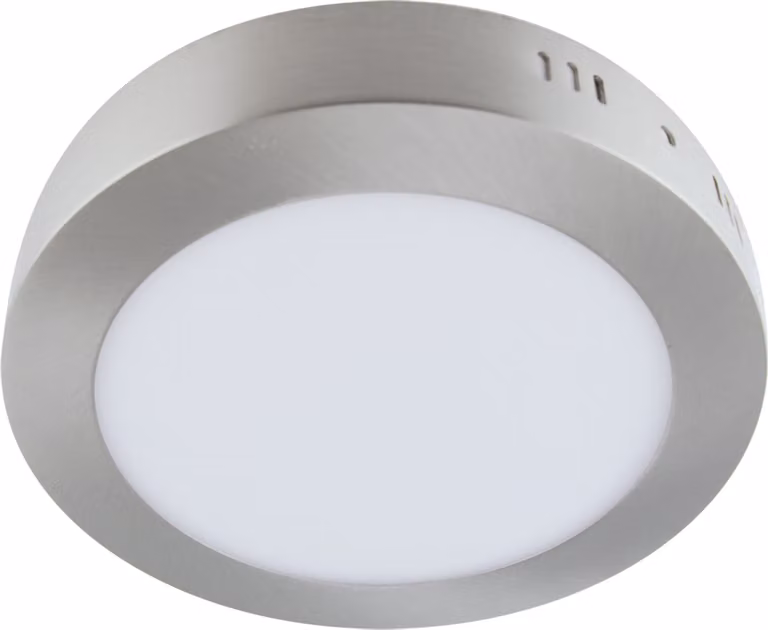 Plafoniera LED alluminio bianco neutro 4000 K 1290 lm D: 17 cm tondo cromo opaco bianco Plafoniera