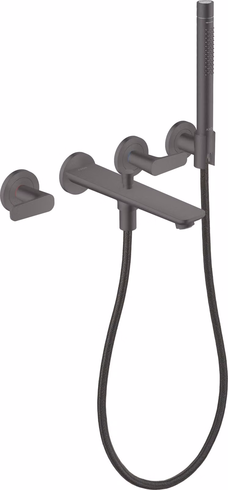 hansgrohe AXOR Citterio C Robinetterie de baignoire 3 trous encastrée pour montage mural, avec douchette à main, 49480340, 49480340