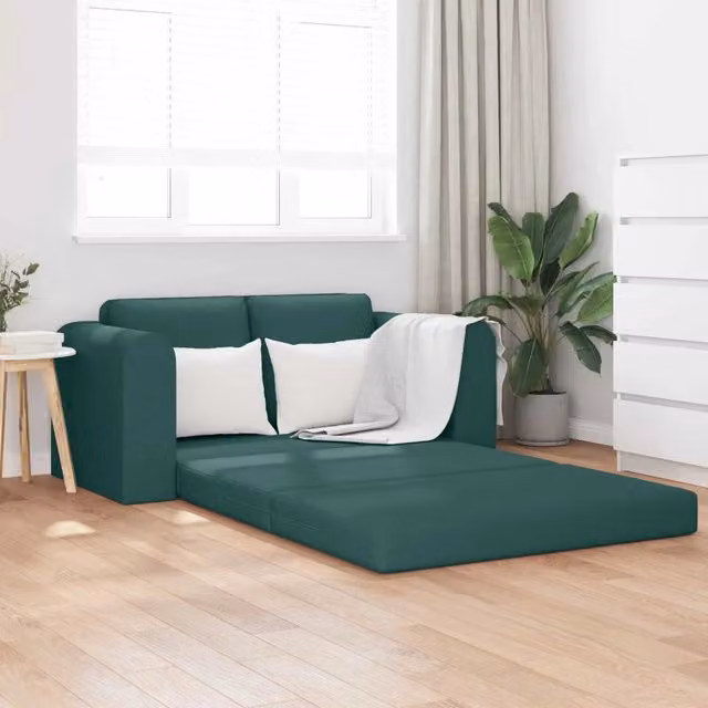 Divano letto verde vidaXL L: 148 cm, P: 71 cm, H: 83 cm