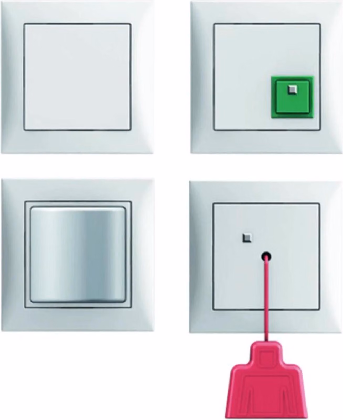 Set di emergenza Berker, con cornice, S.1, bianco polare, lucido, 1 pz.
