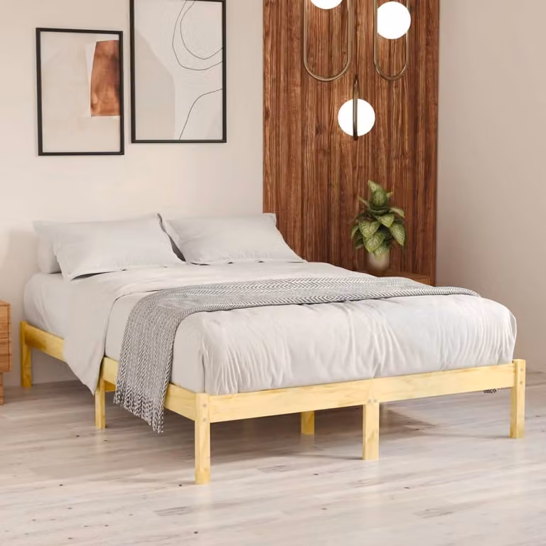 The Living Store Letto in legno massiccio 135x190 cm