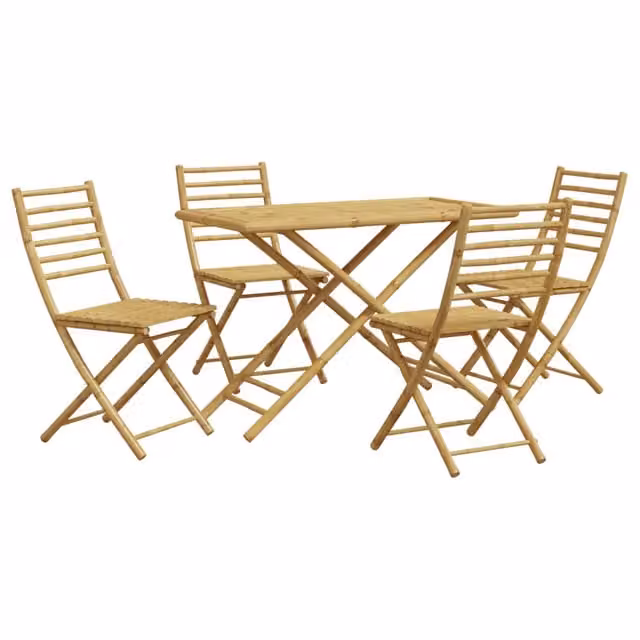 Set da Pranzo da Giardino 5 pz | Set Salotto da Giardino in Bamb¨´
