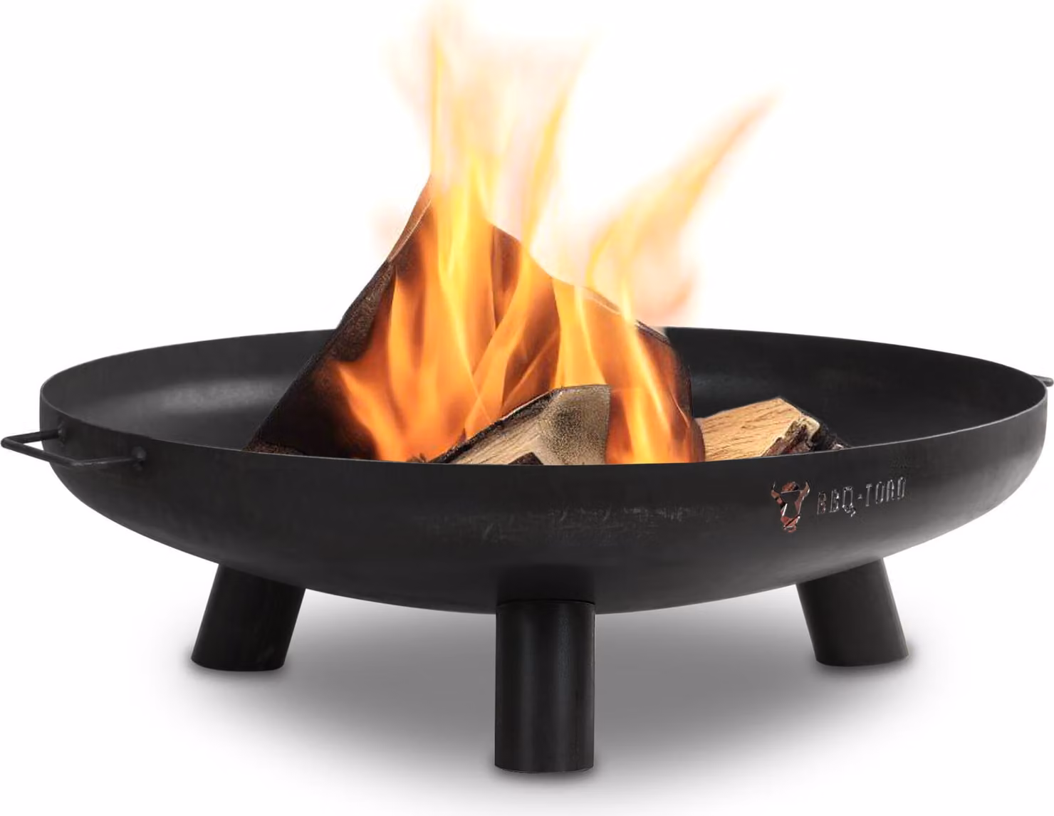 BBQ-Toro, ciotola per fuoco Ø 80 cm, nero, treppiede da esterno per giardino e terrazza