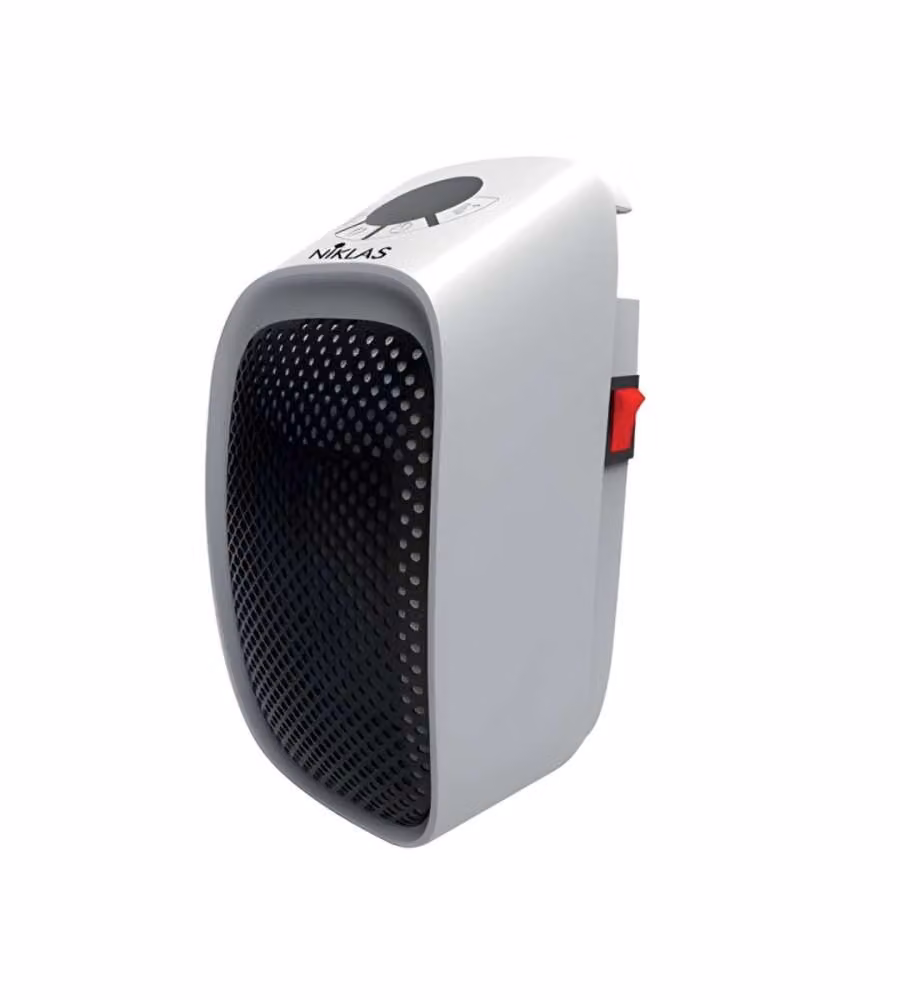 Niklas Termoventilatore PTC Plug-In Spina Incorporata 400W - 11x8x16cm