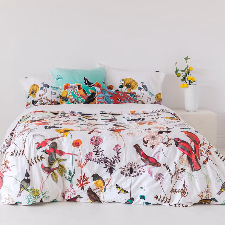 Copripiumino Uccelli del paradiso 200 x 220 cm 100% cotone Europe