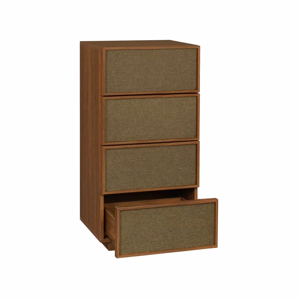 Cassettiera SWEEEK in legno e plastica stile mid-century colore marrone – 2