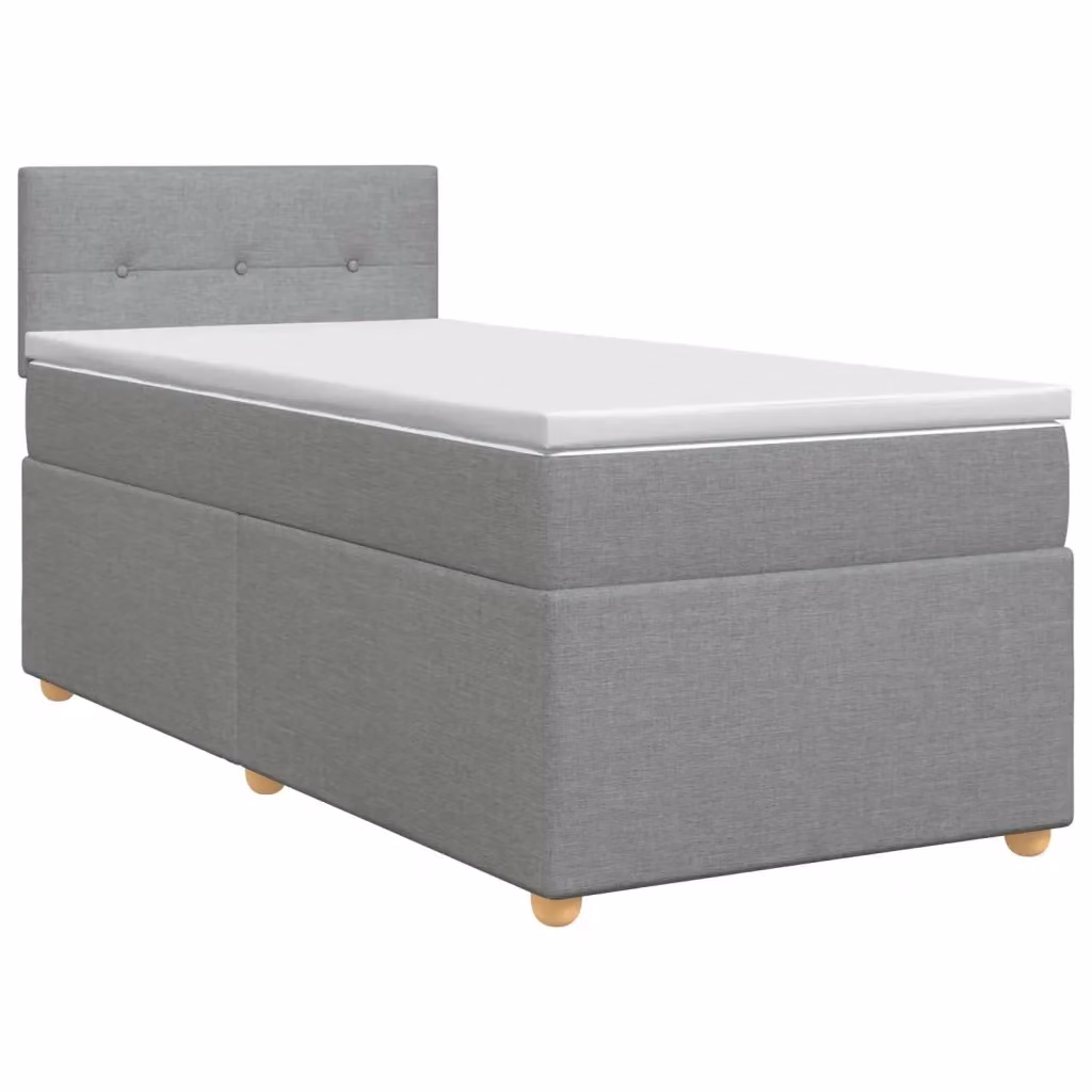 Letto box spring con materasso ibrido vidaXL Grigio Chiaro L/P: 100 x 200 cm – 2