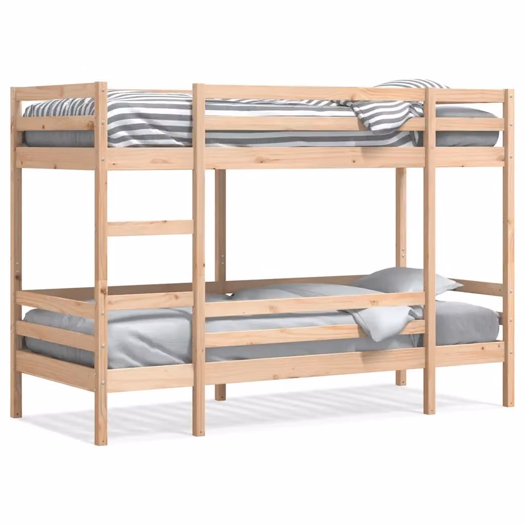 Letto a Castello vidaXL in Legno di Pino Rustico senza Materasso 90x190 cm – 2