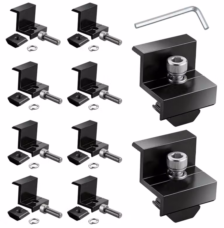 Set di 10 supporti in alluminio per pannelli solari