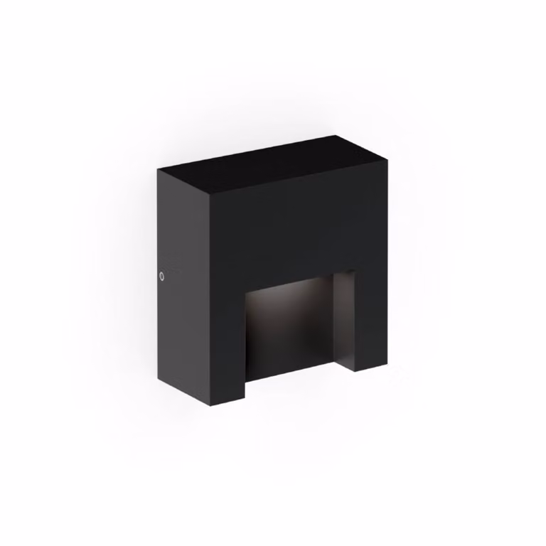 Wever & Ducré Lighting Applique da esterni Reto 0.8, dimmerabile, Nero, Alluminio, Moderno, Applique da esterni