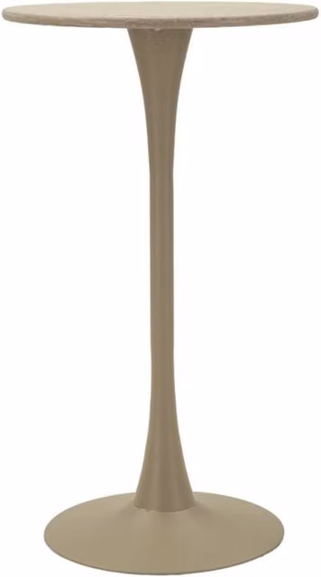Tavolo bar rotondo Alaska Vikasa Home in MDF e metallo beige L: 106 cm, P: 106 cm, H: 60 cm