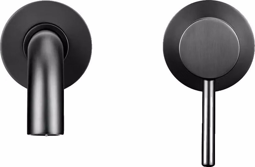 Miscelatore per lavabo a parete, struttura in ottone resistente, design a parete, G-150 mm