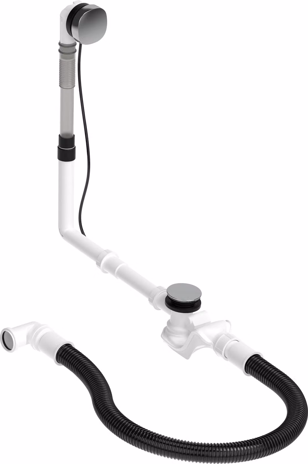 Duravit Happy D.2 Kit de trop-plein et de trop-plein, chromé, 792218000001000, 792218000001000
