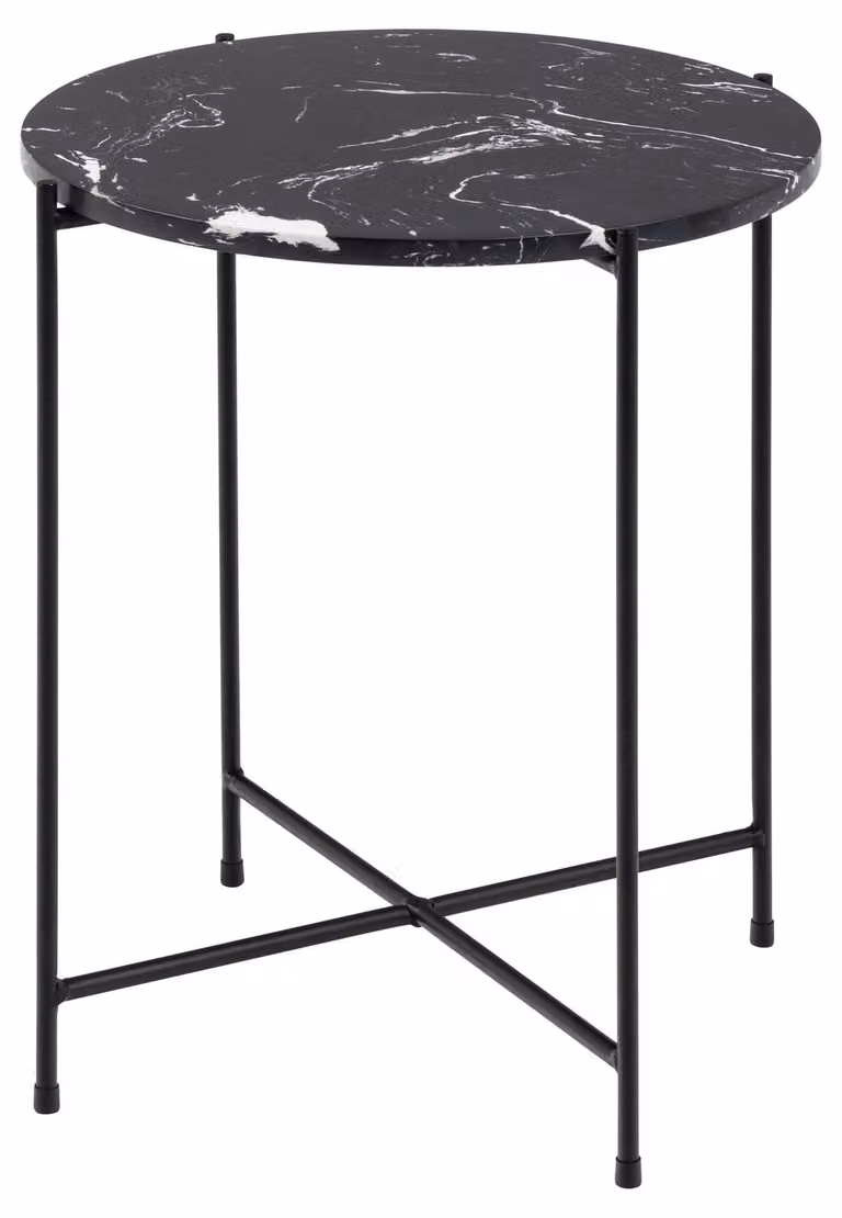 Tavolo angolare Avila Ø42 cm nero.