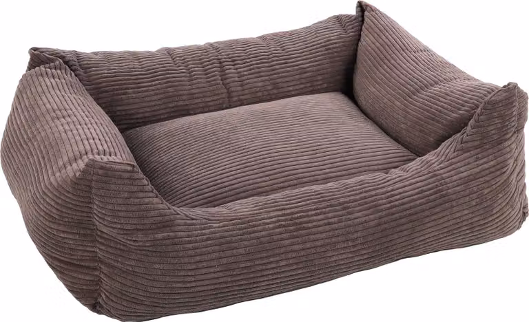 Cuccia per cani Flamingo Velluto, rettangolare, marrone, dimensioni: 100 x 80 x 25 cm