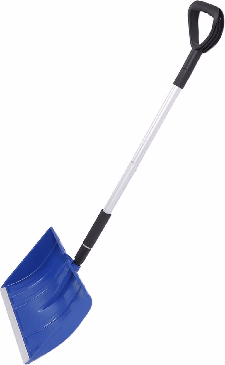 Pala da neve, removibile, grande capacità, leggera, portatile, per uso esterno, per emergenze, auto, giardino, blu