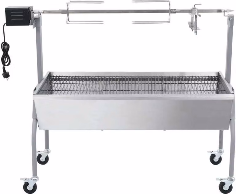 Barbecue XL a carbone con griglia e girarrosto elettrico