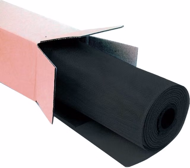 Zanzariera a rotolo in alluminio Phifer colore nero con maglia da 18 mm