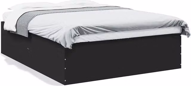 Letto matrimoniale moderno DESIGN IN in legno multistrato nero opaco L/P: 153 x 203 cm – 1