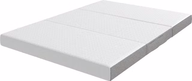 Materasso pieghevole in 3 parti HOMCOM in memory foam gel, bianco, L/P/H: 140 x 190 x 15 cm