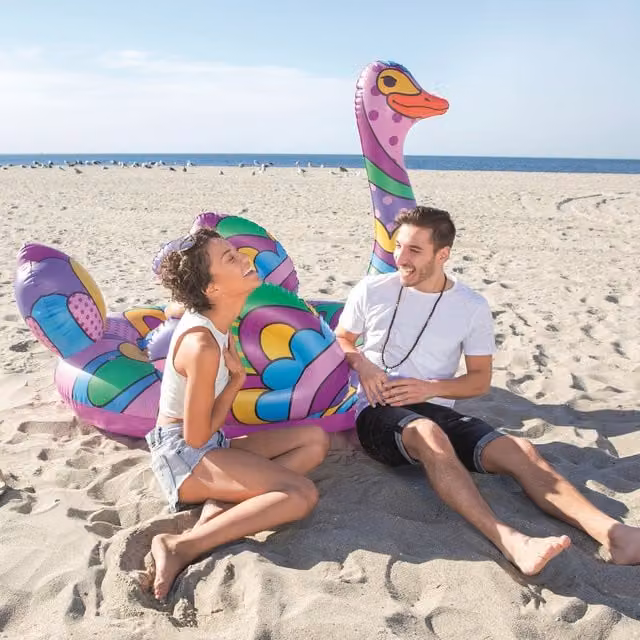 Salvagente cavalcabile a forma di struzzo Bestway multicolore L: 190 cm, P: 166 cm