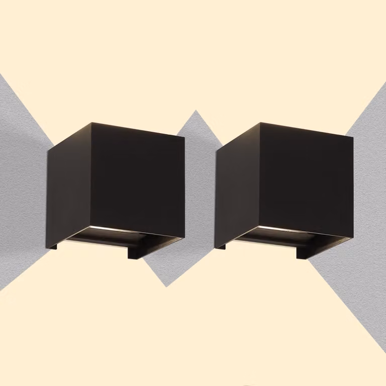 Lampade da parete LED per esterni, set da 2, 4,5 W, 850 lm, 4000 K, grado di protezione IP65, alluminio
