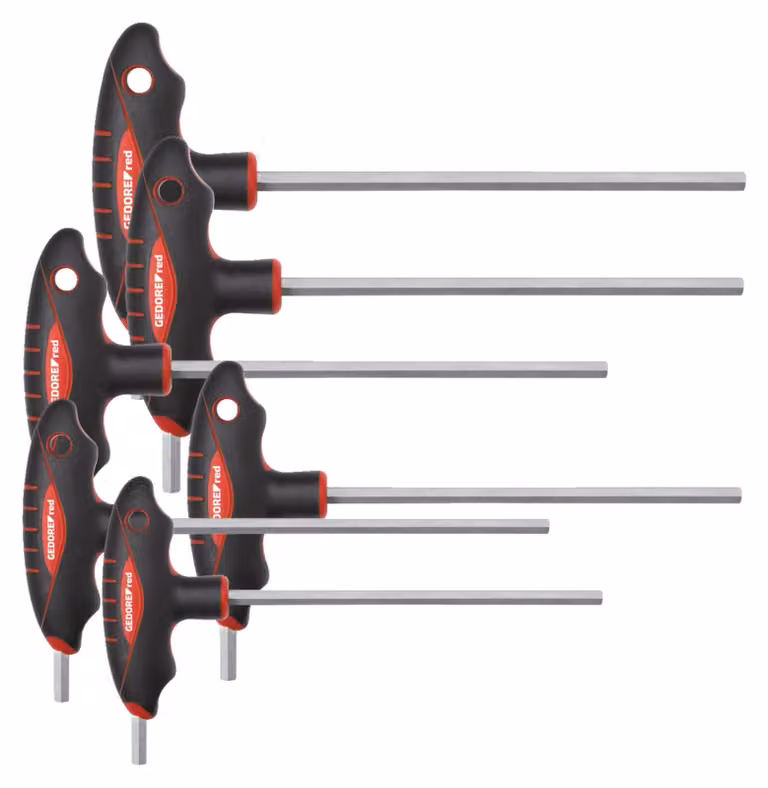 GEDORE red R38672006 2C Set di cacciaviti con impugnatura a T esagonale 2,5-8 mm, 3301281