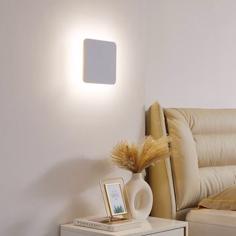 Applique da parete a LED Elrik Lucande, Bianco / Opale, Corridoio, Metallo, Moderno, Applique a LED