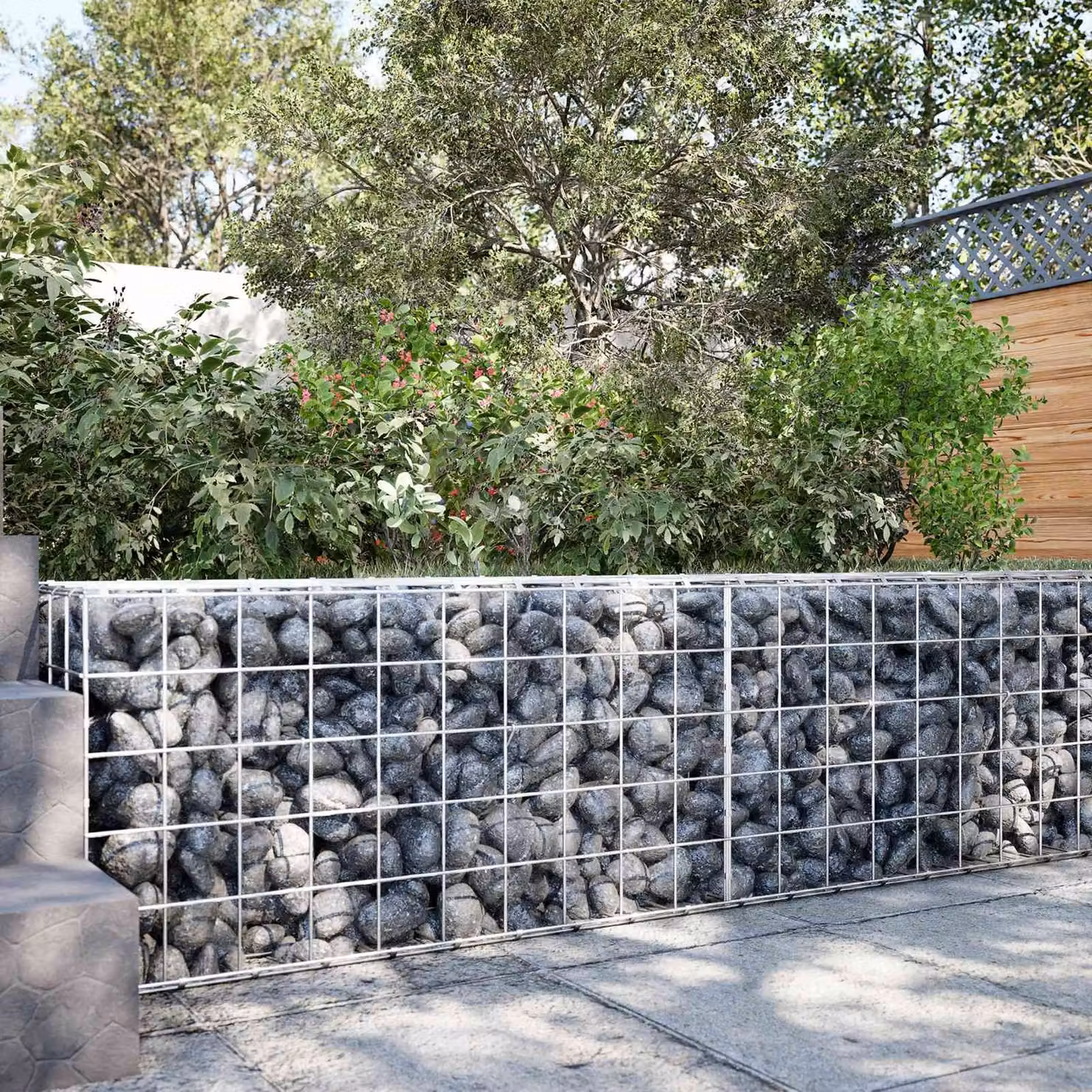 vidaXL Gabione con Filo da 3,5 mm e Rete da 10x10 cm 150x100x50 cm